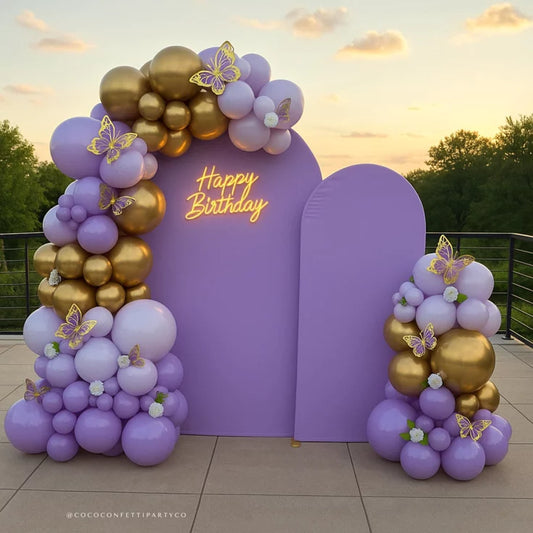 Gold Backdrop Arch – For Rent